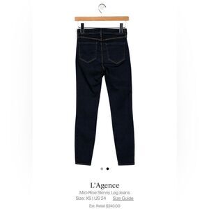 L'Agence Skinny Leg Jeans size 24